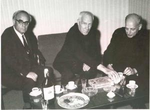Pedro Arrupe con Henri de Lubac e Karl Rahner, esponenti della 