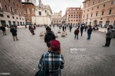 Members of an international coalition of lay people known as 'Acies Ordinata' hold a demonstration in Piazza San Silvestro in central Rome to denounce what they call a 'wall of silence' regarding child sexual abuse within the Catholic Church around the world and against 'homosexuality in the Church', in Rome, Italy, on February 19, 2019. - On February 21, the Vatican will open a Summit on the protection of children and victims of sexual abuse in the church. on February 19, 2019 in Rome, Italy (Photo by Andrea Ronchini/NurPhoto via Getty Images)